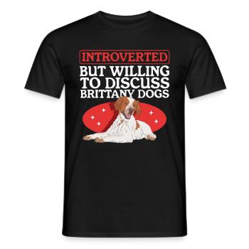 Brittany Hund Epagneul Breton Geschenk - Männer T-Shirt - Schwarz - Vorne - AI Model Male 178 light (178cm)