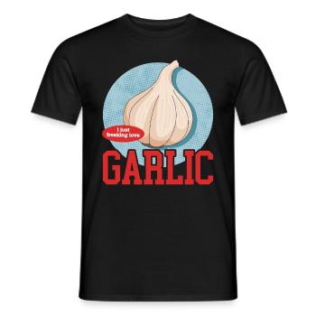 Garlic Garlic Flavor Gift - Men's T-Shirt - black - Front - AI Model Male 178 light (178cm)