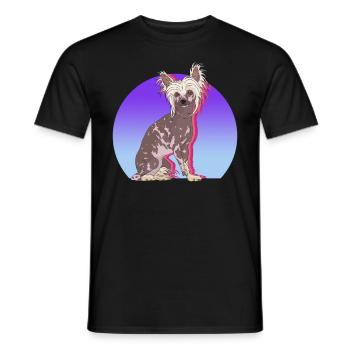 Chinesischer Schopfhund Chinese Cresteds Geschenk - Männer T-Shirt - Schwarz - Vorne - AI Model Male 178 light (178cm)