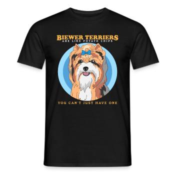 Biewer Terrier Yorkshire Dog Owner Gift - Men's T-Shirt - black - Front - AI Model Male 178 light (178cm)