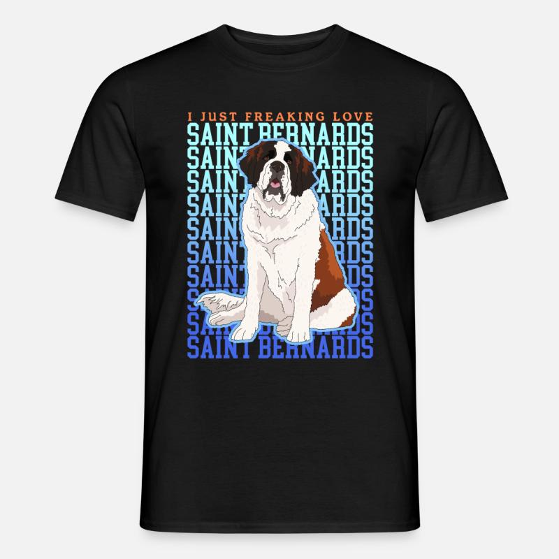 Bernhardiner Hund St. Bernhardshund Geschenk - Männer T-Shirt - Schwarz