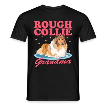 Collie Granny Rough Collies Collies Longhair Collie Cadeau - T-shirt homme - noir - Devant - AI Model Male 178 light (178cm)
