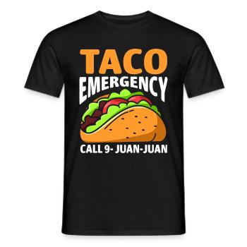 Appel d’urgence pour tacos 9 Juan Juan - T-shirt homme - noir - Devant - AI Model Male 178 light (178cm)