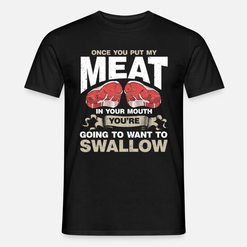 Grillgeschenk Grillen BBQ - Männer T-Shirt - Schwarz