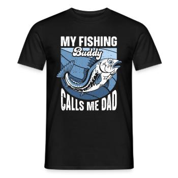 Mein Angelkumpel Nennt Mich Papa Fisherman Fishing - Männer T-Shirt - Schwarz - Vorne - AI Model Male 178 light (178cm)