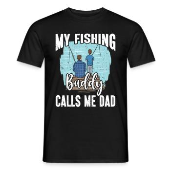 Mein Angelkumpel Nennt Mich Papa Fisherman Fishing - Männer T-Shirt - Schwarz - Vorne - AI Model Male 178 light (178cm)
