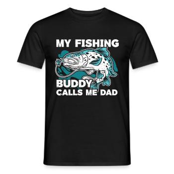 Mein Angelkumpel Nennt Mich Papa Fisherman Fishing - Männer T-Shirt - Schwarz - Vorne - AI Model Male 178 light (178cm)