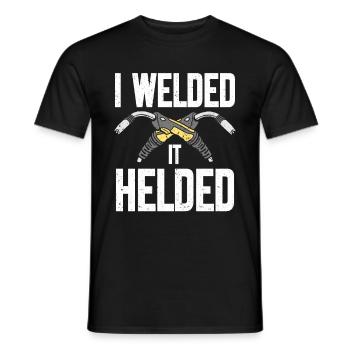 Welder Gift Profession Saying Welder - Men's T-Shirt - black - Front - AI Model Male 178 light (178cm)
