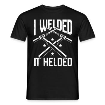 Welder Gift Profession Saying Welder - Men's T-Shirt - black - Front - AI Model Male 178 light (178cm)