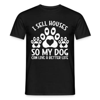 Agents immobiliers Agents immobiliers - T-shirt homme - noir - Devant - AI Model Male 178 light (178cm)