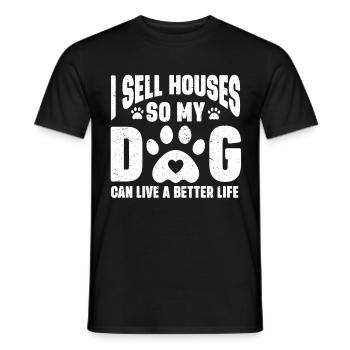 Agents immobiliers Agents immobiliers - T-shirt homme - noir - Devant - AI Model Male 178 light (178cm)