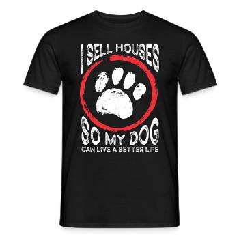 Agents immobiliers Agents immobiliers - T-shirt homme - noir - Devant - AI Model Male 178 light (178cm)