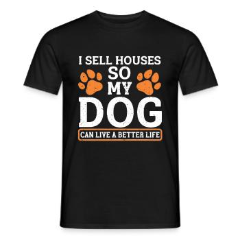 Agents immobiliers Agents immobiliers - T-shirt homme - noir - Devant - AI Model Male 178 light (178cm)