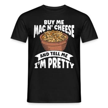 Macaroni au fromage Nouilles Cadeau Pâtes - T-shirt homme - noir - Devant - AI Model Male 178 light (178cm)