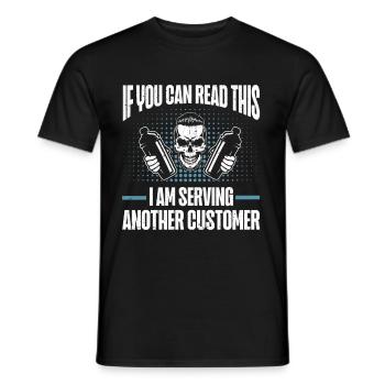 Bartender Gift Job Waiter Bartender - Men's T-Shirt - black - Front - AI Model Male 178 light (178cm)