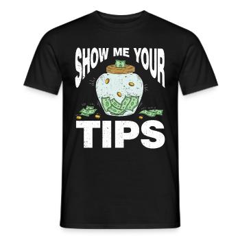 Bartender Gift Job Waiter Bartender - Men's T-Shirt - black - Front - AI Model Male 178 light (178cm)