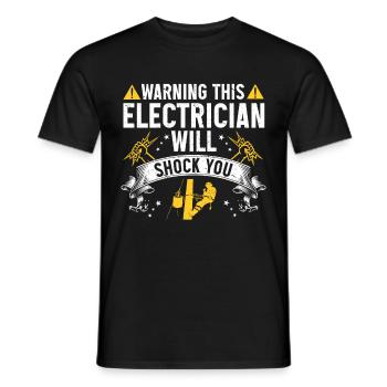 Elektriker Geschenk - Männer T-Shirt - Schwarz - Vorne - AI Model Male 178 light (178cm)