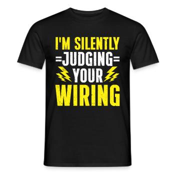 Elektriker Geschenk - Männer T-Shirt - Schwarz - Vorne - AI Model Male 178 light (178cm)