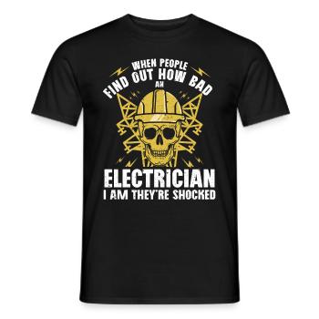 Elektriker Geschenk - Männer T-Shirt - Schwarz - Vorne - AI Model Male 178 light (178cm)