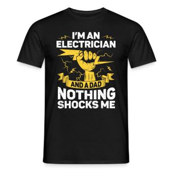 Elektriker Geschenk - Männer T-Shirt - Schwarz - Vorne - AI Model Male 178 light (178cm)