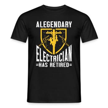Elektriker Geschenk - Männer T-Shirt - Schwarz - Vorne - AI Model Male 178 light (178cm)