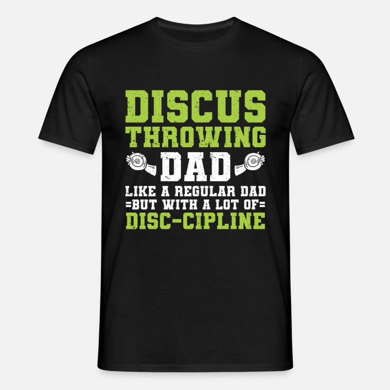 Diskuswerfer Leichtathletik Scheibenwurf - Männer T-Shirt - Schwarz