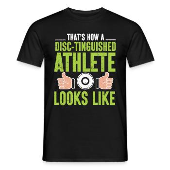 Lanceur de disque Athlétisme Lancer du disque - T-shirt homme - noir - Devant - AI Model Male 178 light (178cm)