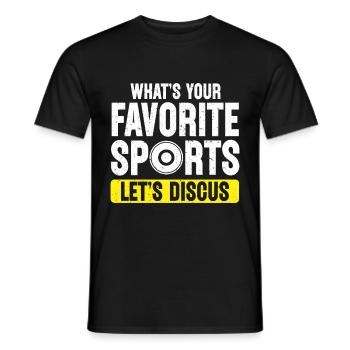 Lanceur de disque Athlétisme Lancer du disque - T-shirt homme - noir - Devant - AI Model Male 178 light (178cm)