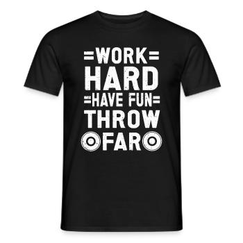 Lanceur de disque Athlétisme Lancer du disque - T-shirt homme - noir - Devant - AI Model Male 178 light (178cm)
