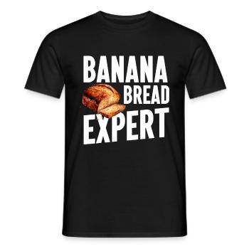 Banana Bread Baking Expert Bakery Baker - Men's T-Shirt - black - Front - AI Model Male 178 light (178cm)