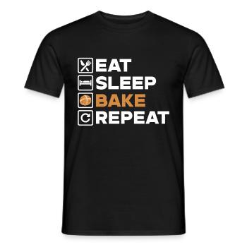 Bread Baking Bakery Baker - Men's T-Shirt - black - Front - AI Model Male 178 light (178cm)