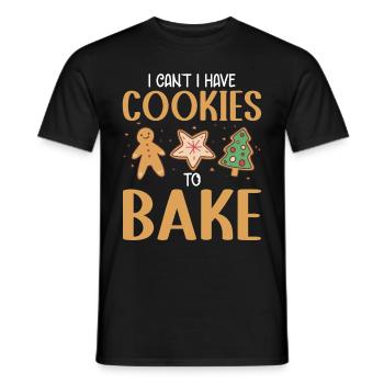 Biscuits Baking Christmas Cookie Baker - Men's T-Shirt - black - Front - AI Model Male 178 light (178cm)