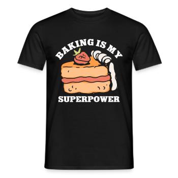 Chef Pâtissier Pâtisserie Boulanger Pâtisserie Pâtisserie - T-shirt homme - noir - Devant - AI Model Male 178 light (178cm)