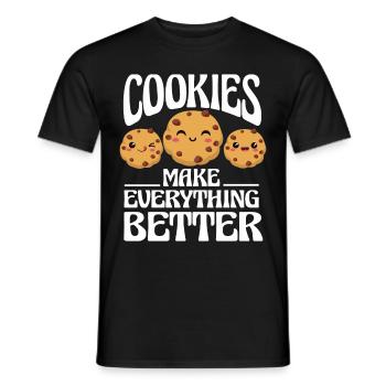 Biscuits Baking Christmas Cookie Baker - Men's T-Shirt - black - Front - AI Model Male 178 light (178cm)