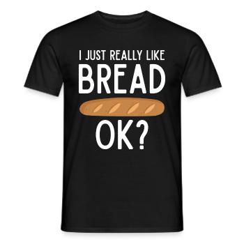 Bread Baking Bakery Baker - Men's T-Shirt - black - Front - AI Model Male 178 light (178cm)