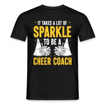 Cheerleader Cheerleading Cheer Trainer - Men's T-Shirt - black - Front - AI Model Male 178 light (178cm)