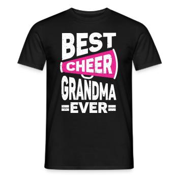 Cheerleader Cheerleading Cheer Granny - Men's T-Shirt - black - Front - AI Model Male 178 light (178cm)