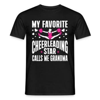 Cheerleader Cheerleading Cheer Granny - Men's T-Shirt - black - Front - AI Model Male 178 light (178cm)