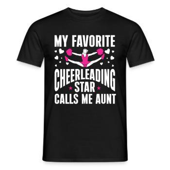 Cheerleader Cheerleading Cheer Tante - Männer T-Shirt - Schwarz - Vorne - AI Model Male 178 light (178cm)