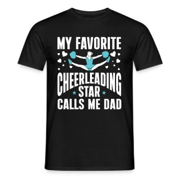 Pom-pom girl Cheerleading Cheerleading Papa - T-shirt homme - noir - Devant - AI Model Male 178 light (178cm)