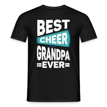 Cheerleader Cheerleading Cheer Grandpa - Men's T-Shirt - black - Front - AI Model Male 178 light (178cm)