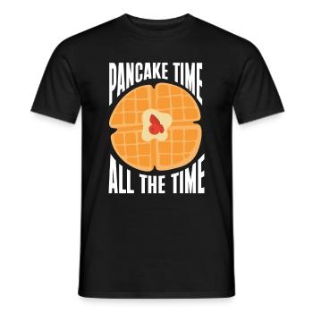 Pfannkuchen Spruch Frühstück Pfannkuchen - Männer T-Shirt - Schwarz - Vorne - AI Model Male 178 light (178cm)