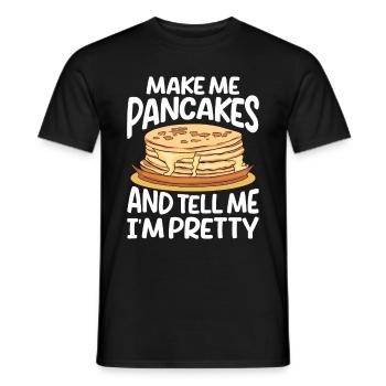 Pfannkuchen Spruch Frühstück Pfannkuchen - Männer T-Shirt - Schwarz - Vorne - AI Model Male 178 light (178cm)