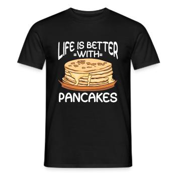 Pfannkuchen Spruch Frühstück Pfannkuchen - Männer T-Shirt - Schwarz - Vorne - AI Model Male 178 light (178cm)