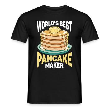 Pfannkuchen Spruch Frühstück Pfannkuchen - Männer T-Shirt - Schwarz - Vorne - AI Model Male 178 light (178cm)