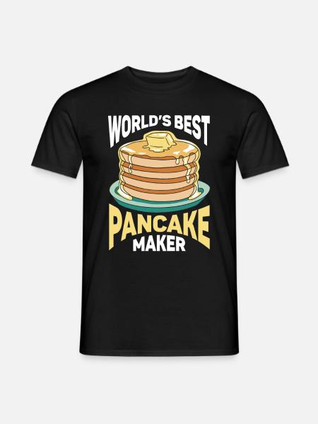 Pancake Saying Breakfast Pancakes - Men's T-Shirt - black