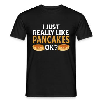 Pfannkuchen Spruch Frühstück Pfannkuchen - Männer T-Shirt - Schwarz - Vorne - AI Model Male 178 light (178cm)
