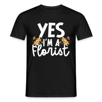 Cadeau de fleuriste, Designer Floral disant, fleuriste - T-shirt homme - noir - Devant - AI Model Male 178 light (178cm)