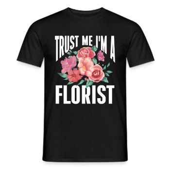 Cadeau de fleuriste, Designer Floral disant, fleuriste - T-shirt homme - noir - Devant - AI Model Male 178 light (178cm)