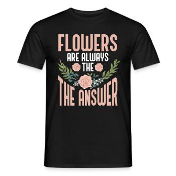 Cadeau de fleuriste, Designer Floral disant, fleuriste - T-shirt homme - noir - Devant - AI Model Male 178 light (178cm)